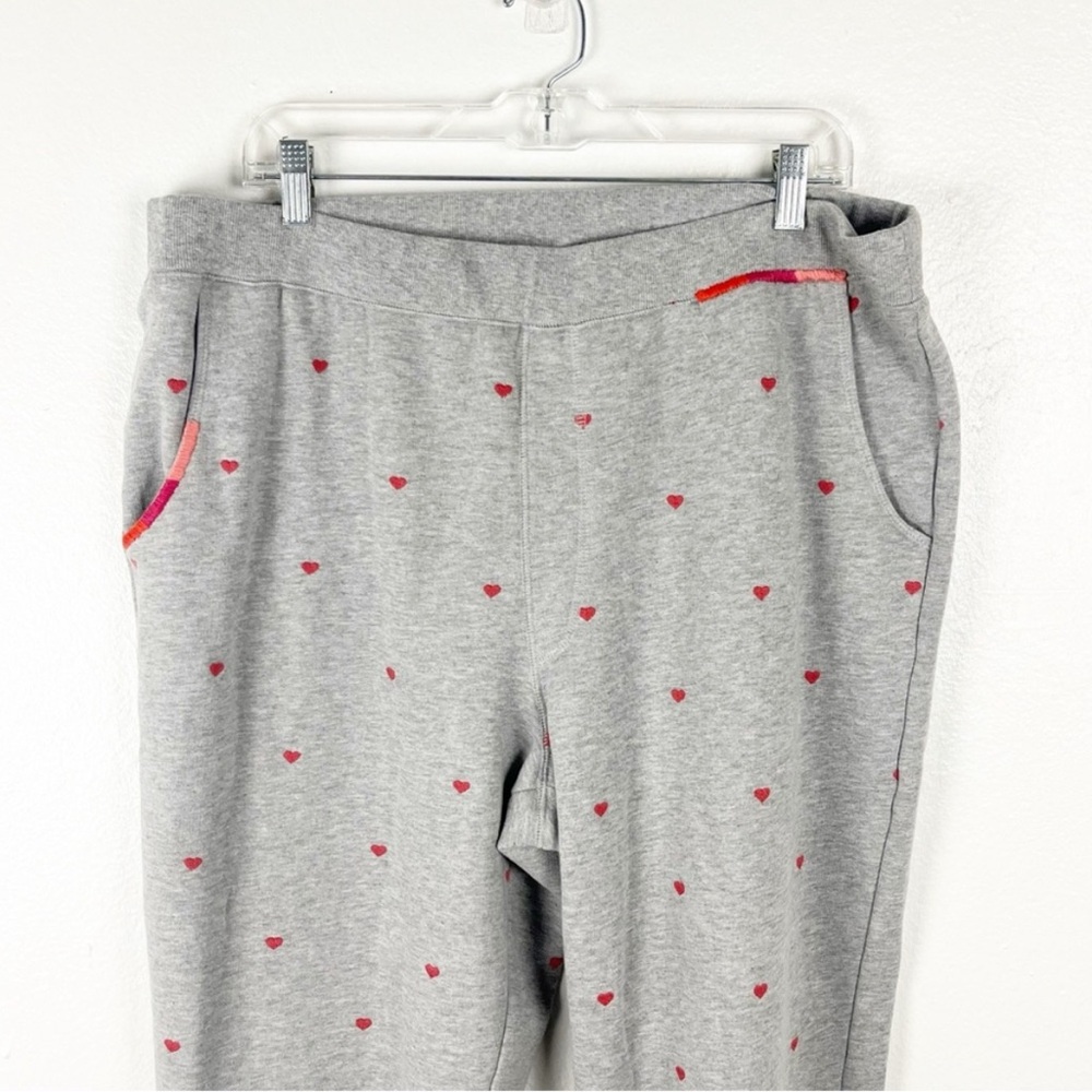 ❤️❤️Heart❤️❤️ Embroidered High Rise Elastic Waist Joggers, XL
